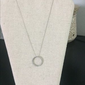 10k circle diamond necklace
